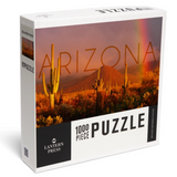 1000 Piece Puzzle | Arizona Cactus + Rainbow Photography