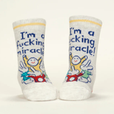 I'm A Fucking Miracle!/ Binge Watch Me Baby Socks
