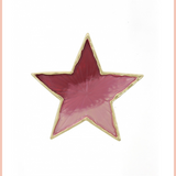 Star Enameled Brooch | Gold/Light Pink