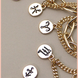 Zodiac Double Chain Rhinestone Bracelet