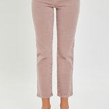 RISEN Mid-Rise Straight Crop Denim