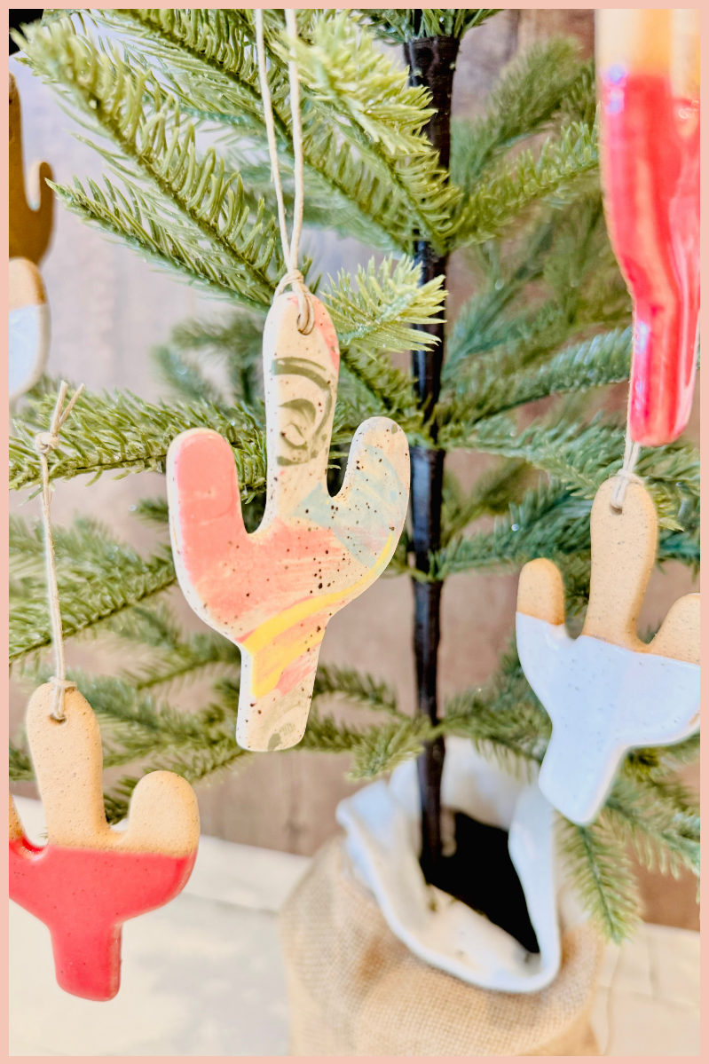 Handmade Cactus Ornament | Everhart Ceramics