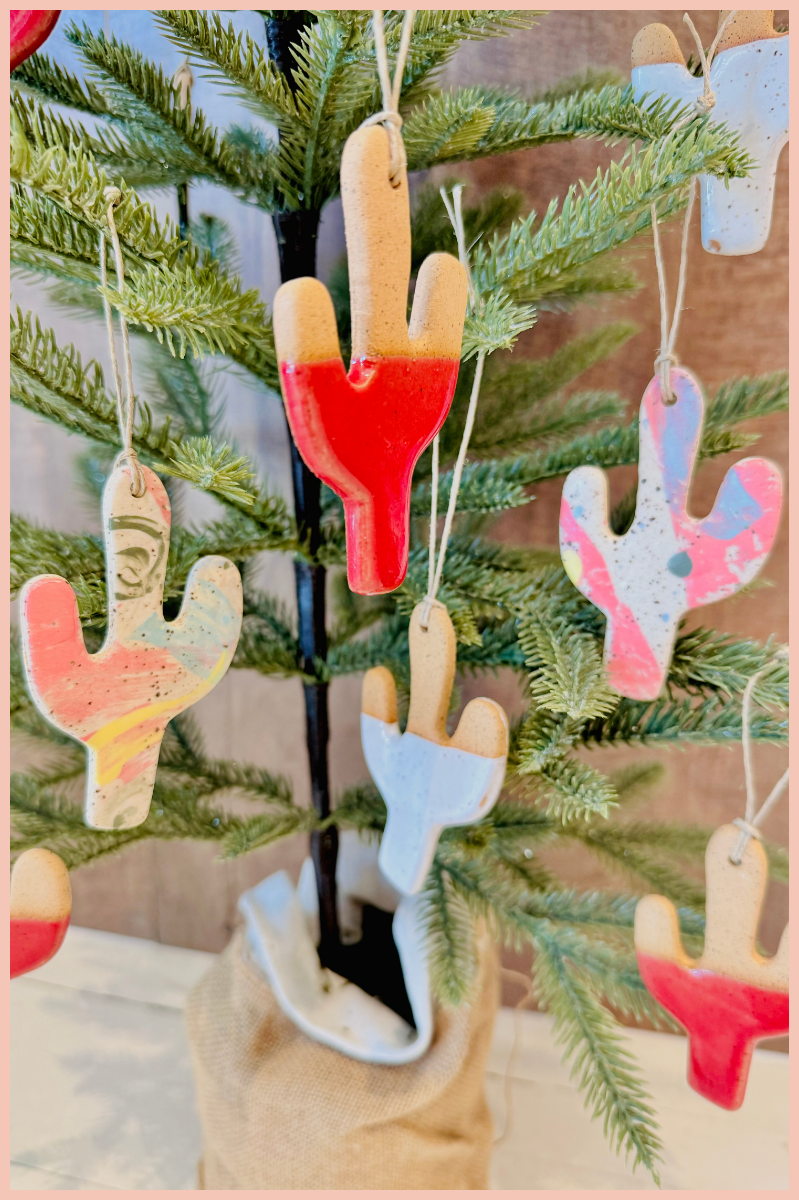Handmade Cactus Ornament | Everhart Ceramics