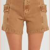 RISEN High Rise Cargo Shorts