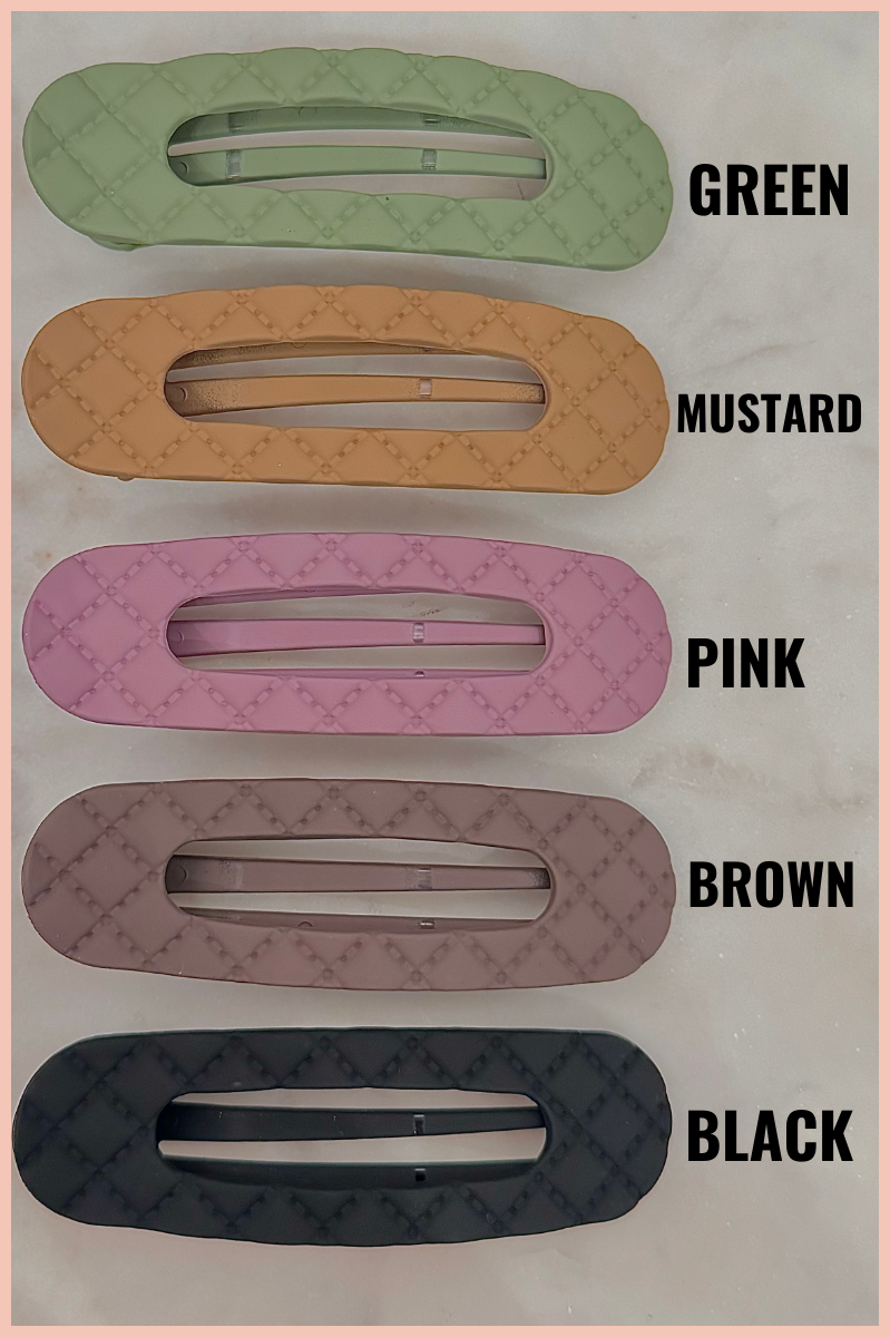 Matte Quilted Flat Clip