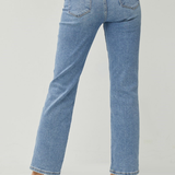 RISEN High Rise-Ankle Straight Crossover Jeans