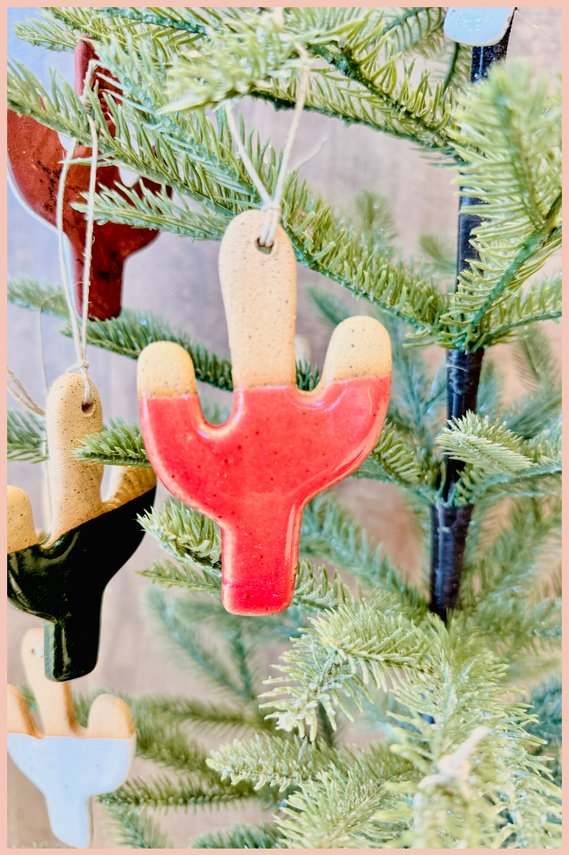 Handmade Cactus Ornament | Everhart Ceramics
