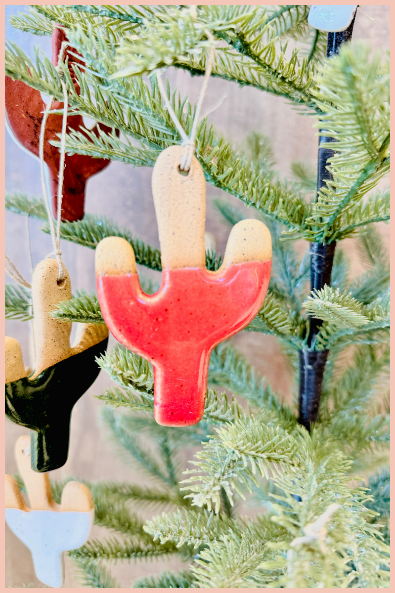 Handmade Cactus Ornament | Everhart Ceramics