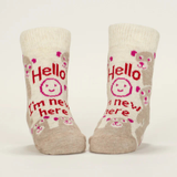 Hello I'm New Here/ Have You Ever Tried Screaming??? Baby Socks