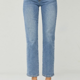 RISEN High Rise-Ankle Straight Crossover Jeans