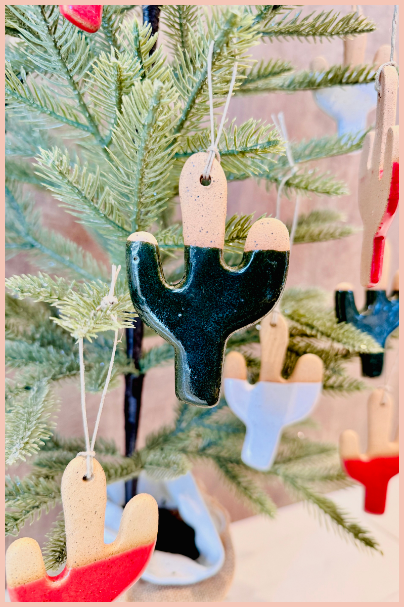 Handmade Cactus Ornament | Everhart Ceramics