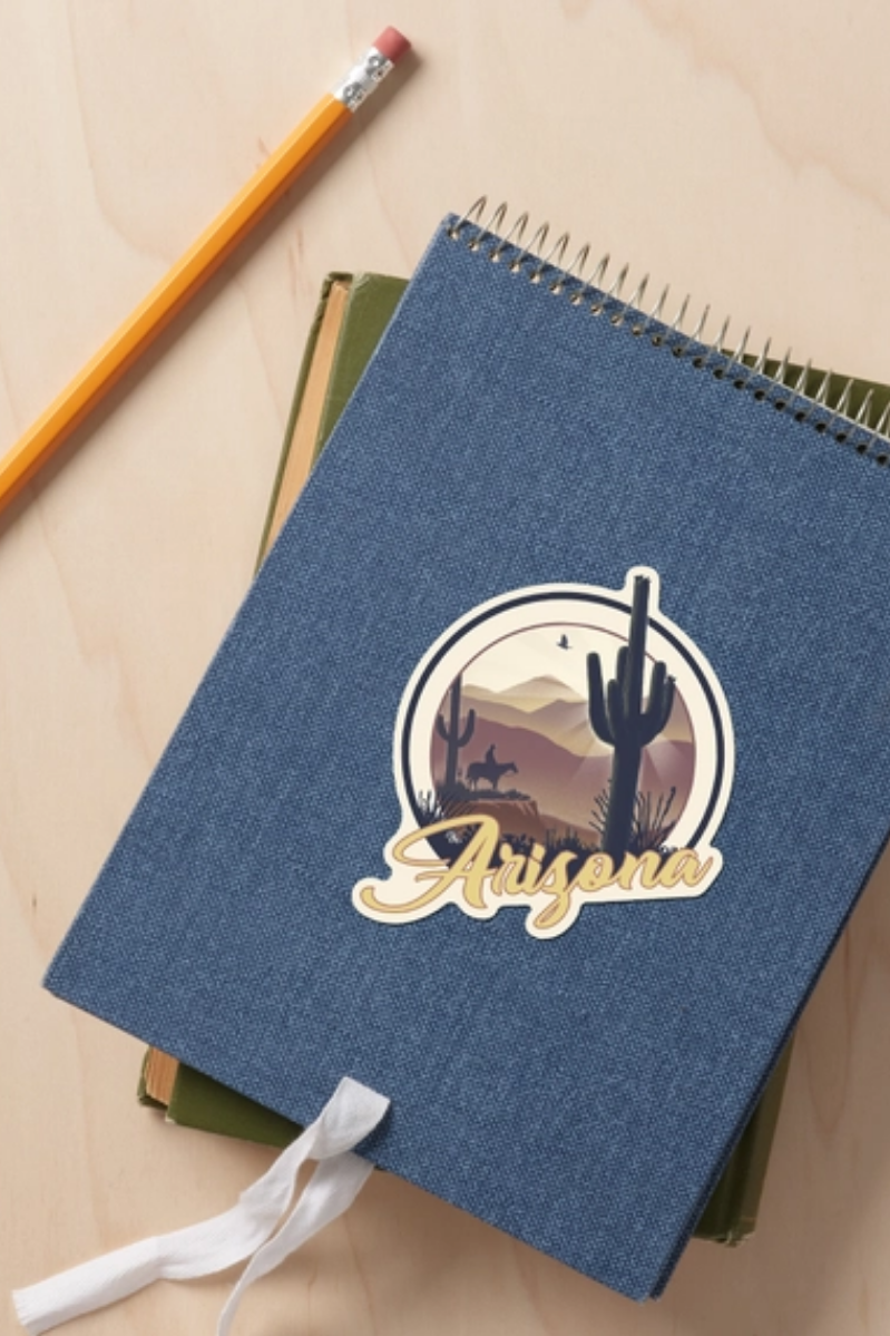 AZ Lithograph Badge Sticker | 3.5" x 3.5"