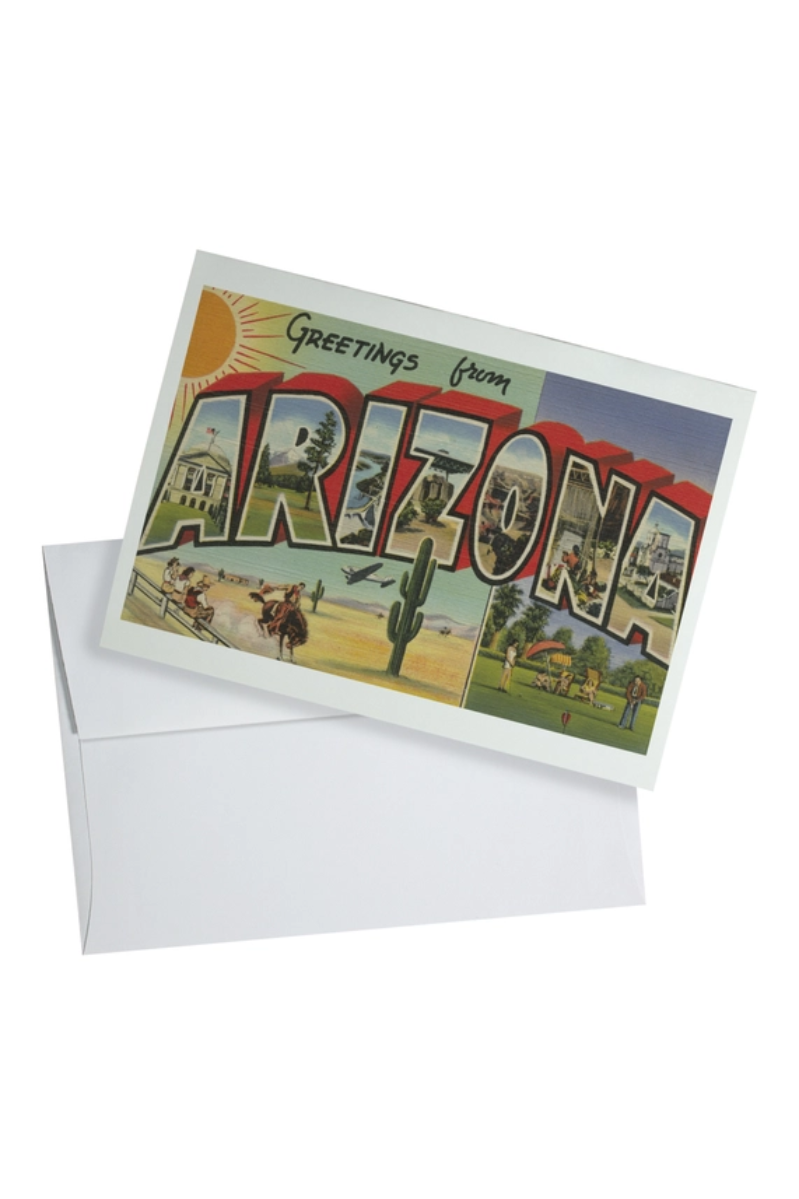 Arizona Vintage Sun Sign Greeting Card