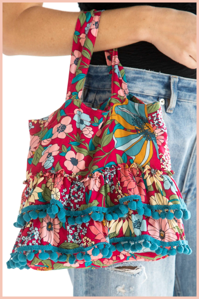 Natural Life Mini Ruffle Tote