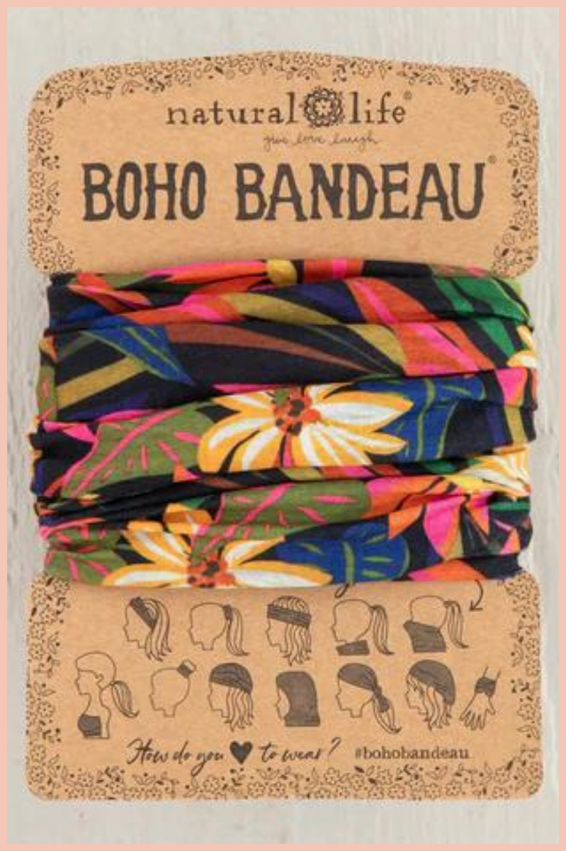 Full Boho Bandeau | Black Tropical
