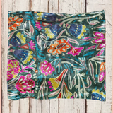 Velvet Boho Bandeau Headband | Natural Life | Green Lined Floral