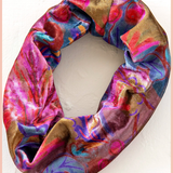 Velvet Boho Bandeau Headband | Natural Life | Pink Red Folk Floral