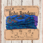 Half Boho Bandeau | Purple Teal Stripe