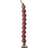 Crew Pacifier Clip | Mauve + Wood