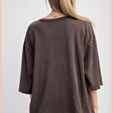 Half Sleeve Star Patch Top