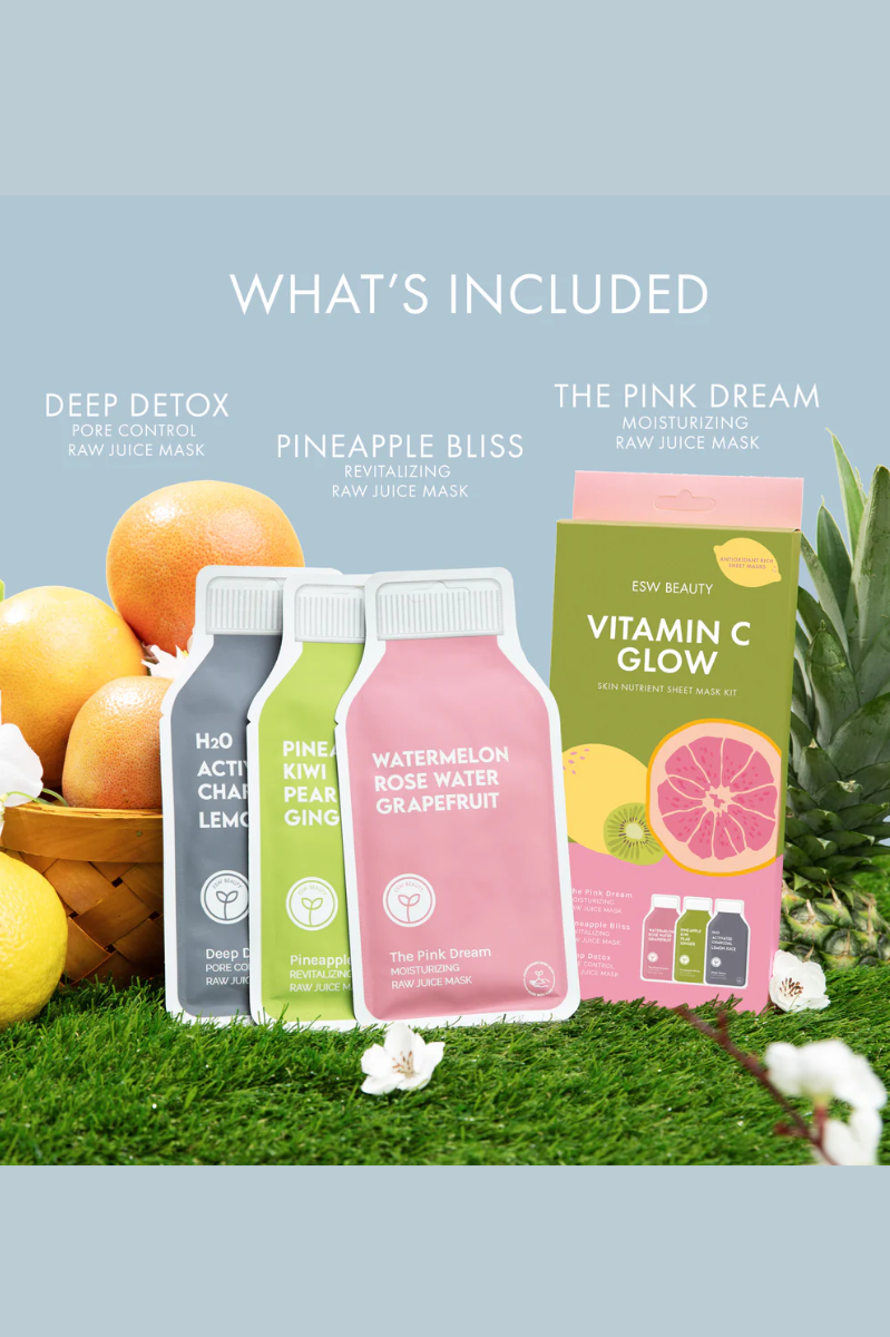 Vitamin C Glow Antioxidant Rich Sheet Mask Set