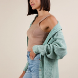 Mineral Washed Gauze Button Down Top