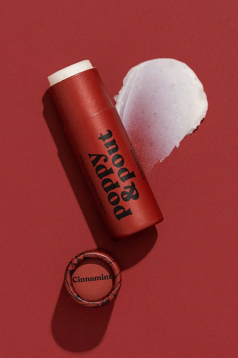 Poppy & Pout the Original Flower Power Lip Balm - CINNAMINT