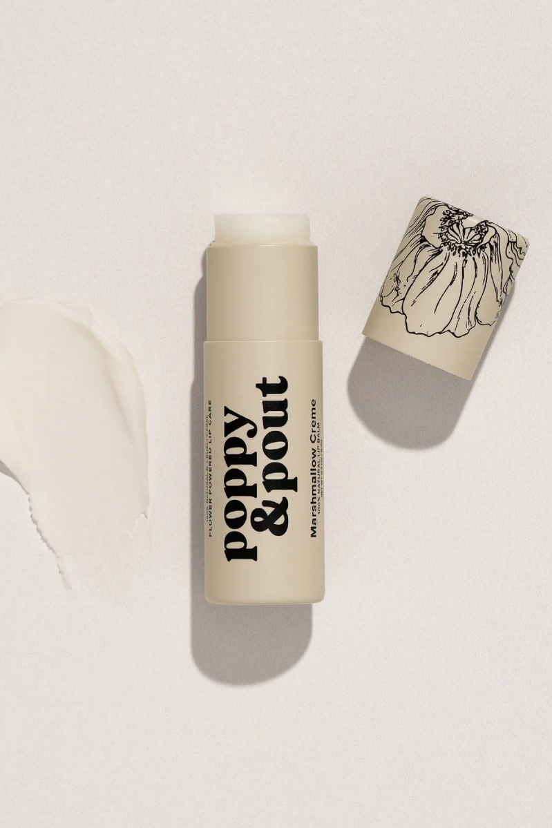 Poppy & Pout the Original Flower Power Lip Balm - MARSHMALLOW CREME