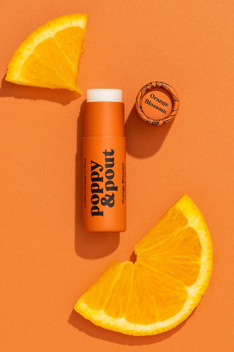 Poppy & Pout the Original Flower Power Lip Balm - ORANGE BLOSSOM