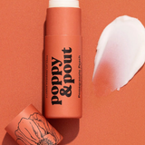 Poppy & Pout the Original Flower Power Lip Balm - POMEGRANATE PEACH
