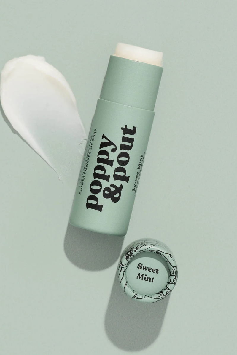 Poppy & Pout the Original Flower Power Lip Balm - SWEET MINT