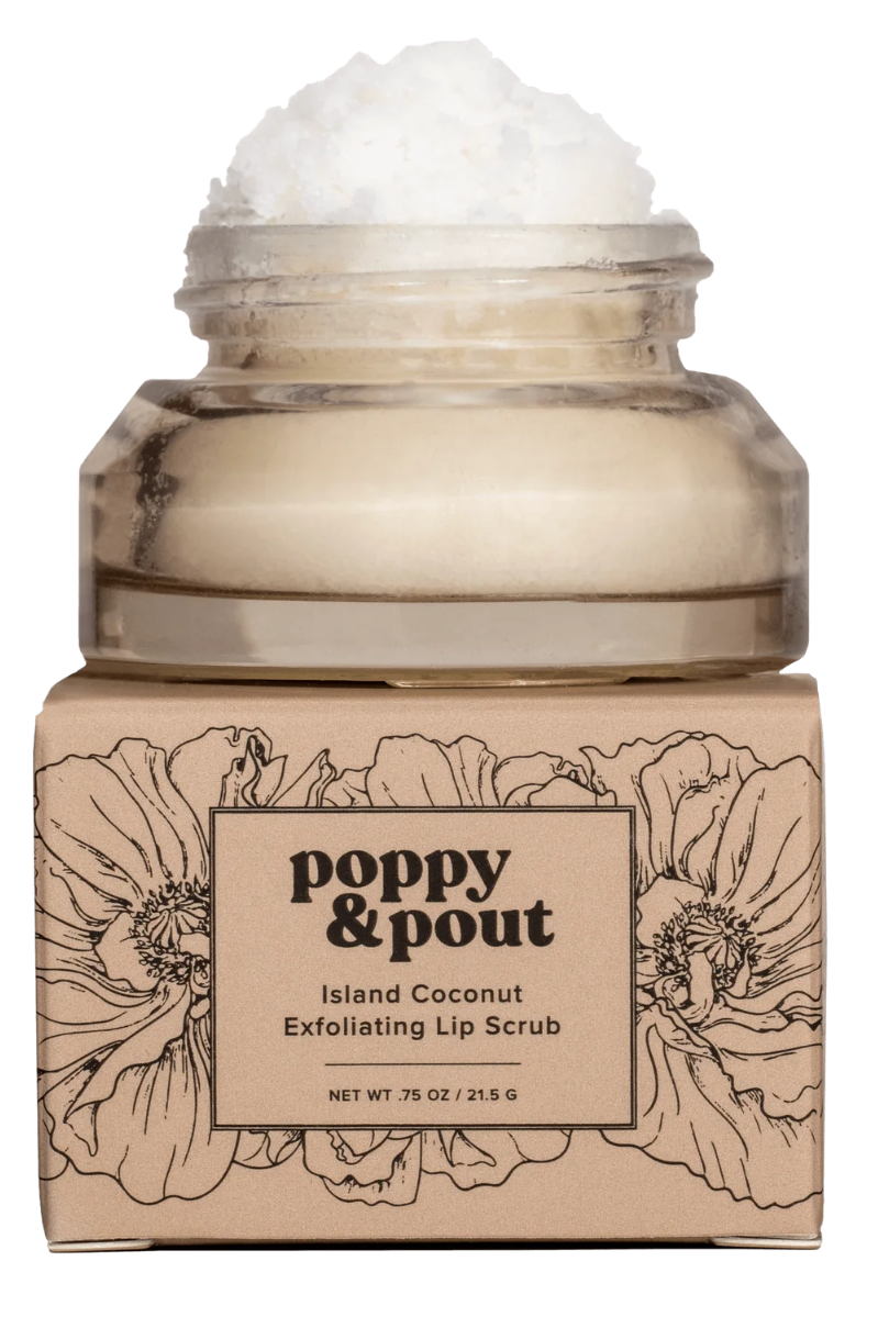 Poppy & Pout Flower Power Lip Scrub - ISLAND COCONUT