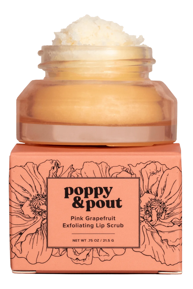Poppy & Pout Flower Power Lip Scrub - PINK GRAPEFRUIT