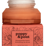 Poppy & Pout Flower Power Lip Scrub - POMEGRANATE PEACH