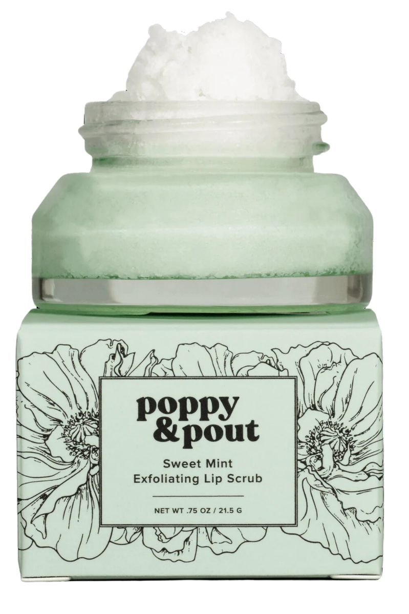 Poppy & Pout Flower Power Lip Scrub - SWEET MINT