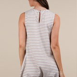 Striped Knit Casual Comfy Romper