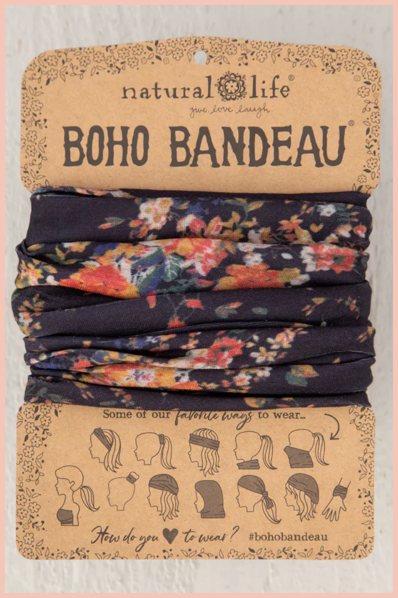 Full Boho Bandeau | Black Red Bouquets