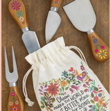 Folk Floral Cheese Knives | Natural Life