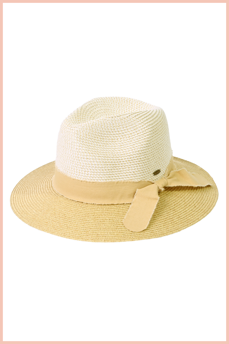 CC Two Tone Straw Fedora
