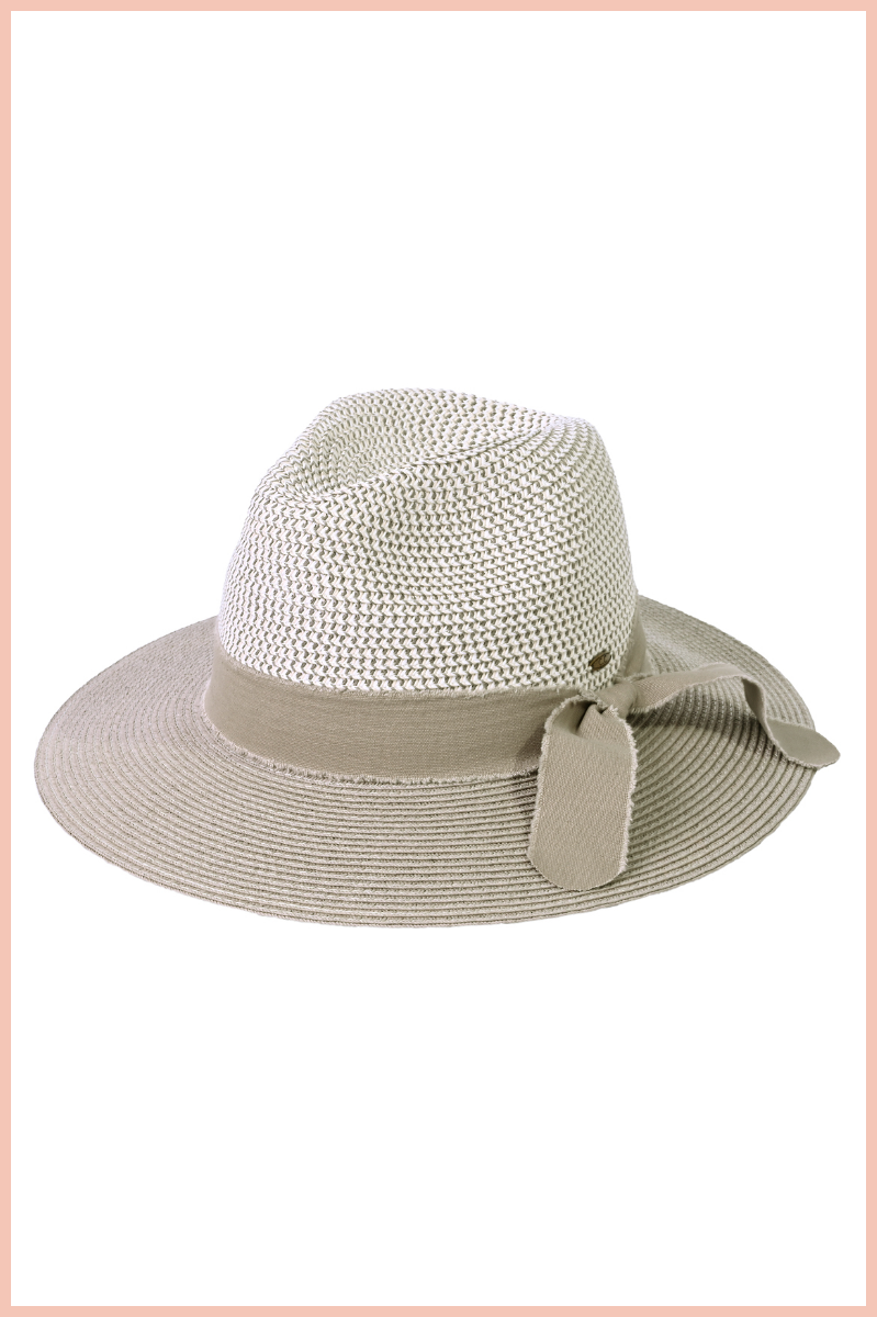 CC Two Tone Straw Fedora
