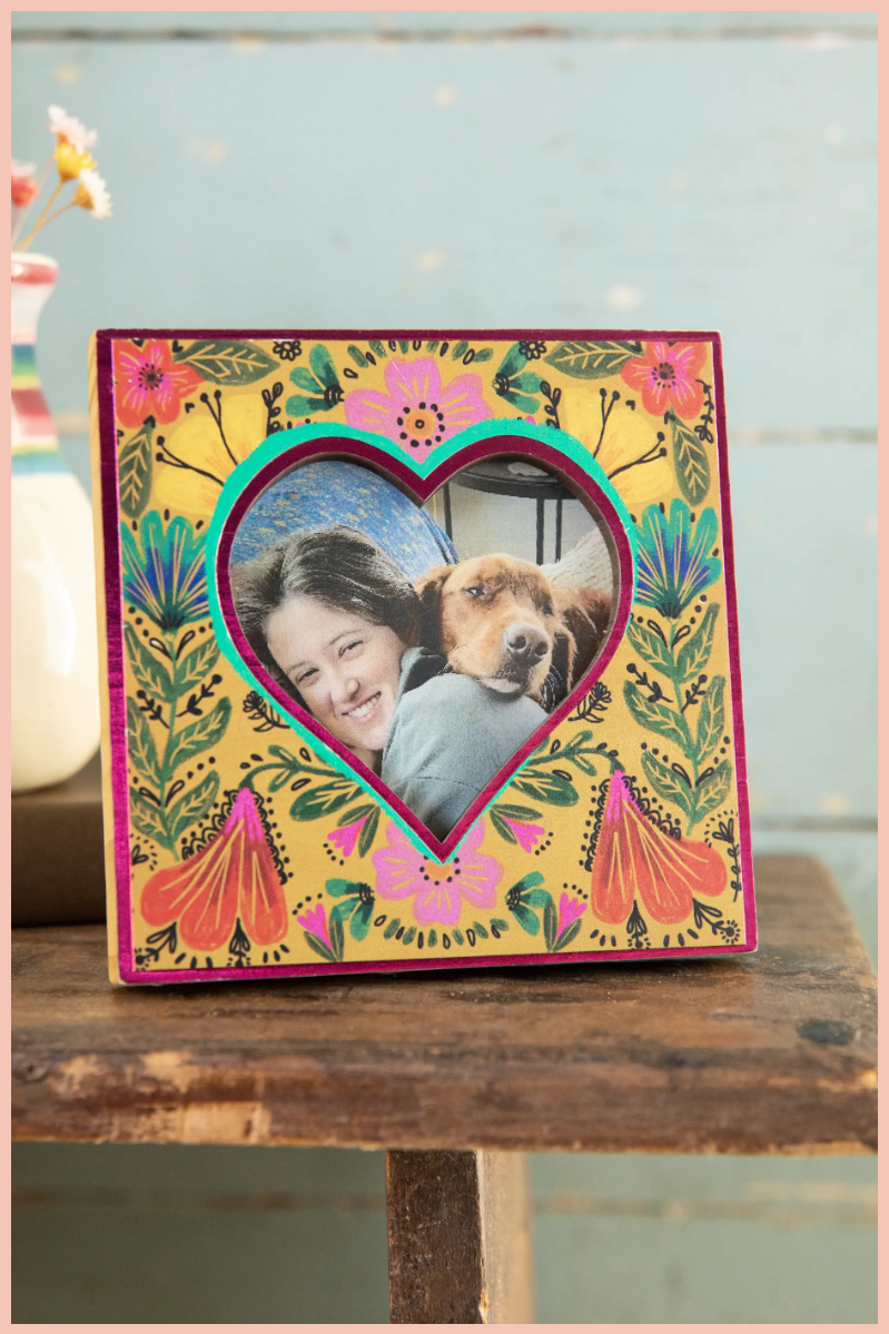 Mini Heart Wooden Picture Frame | Natural Life