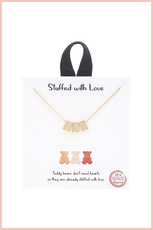 STUFFED WITH LOVE GOLD NECKLACE