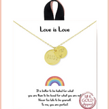 Love Is Love Coin Necklace