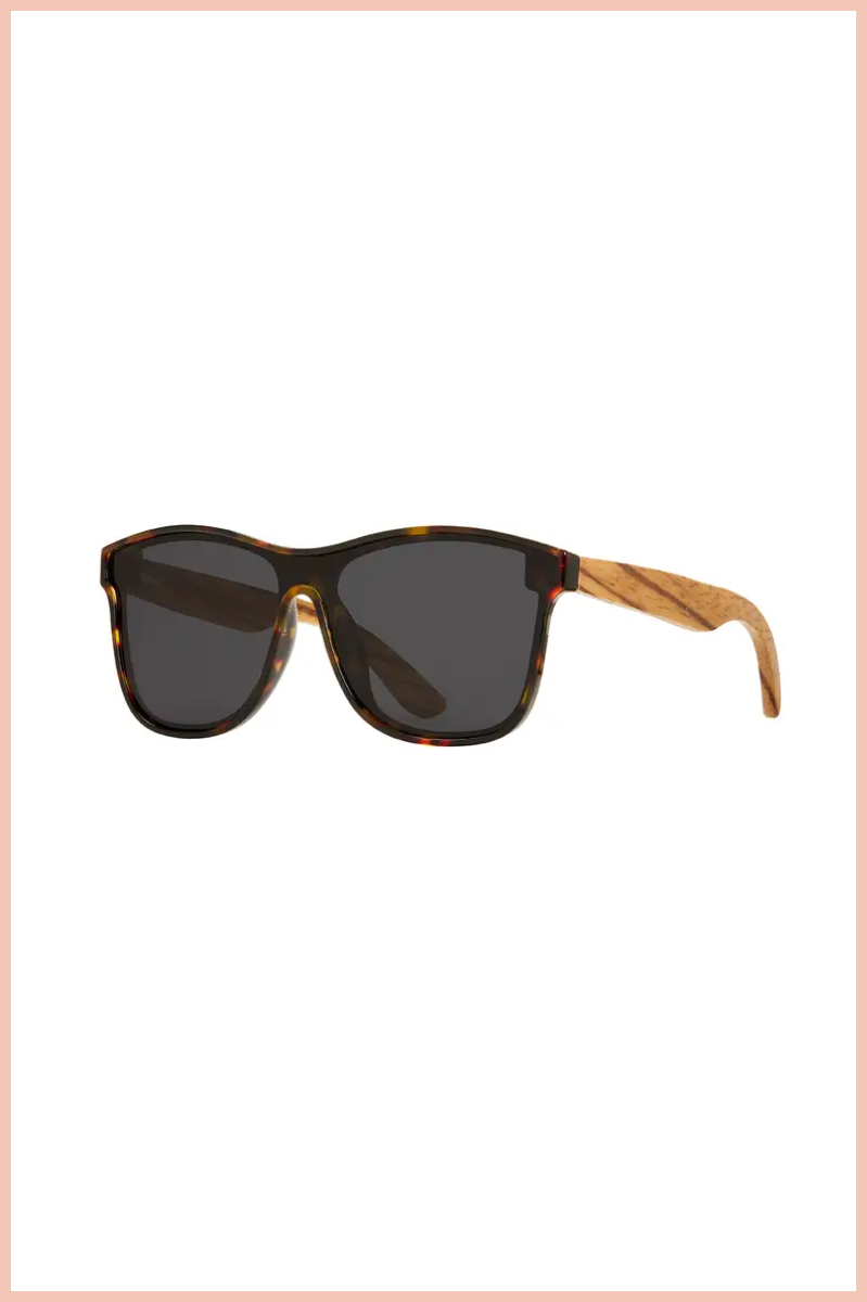 Ace Sunnies | Walnut Tort + Zebra Wood | Blue Planet