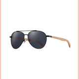 Amador Sunnies | Matte Onyx + Beechwood | Blue Planet