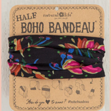 Half Boho Bandeau | Tropical Floral Black