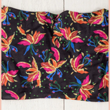 Half Boho Bandeau | Tropical Floral Black