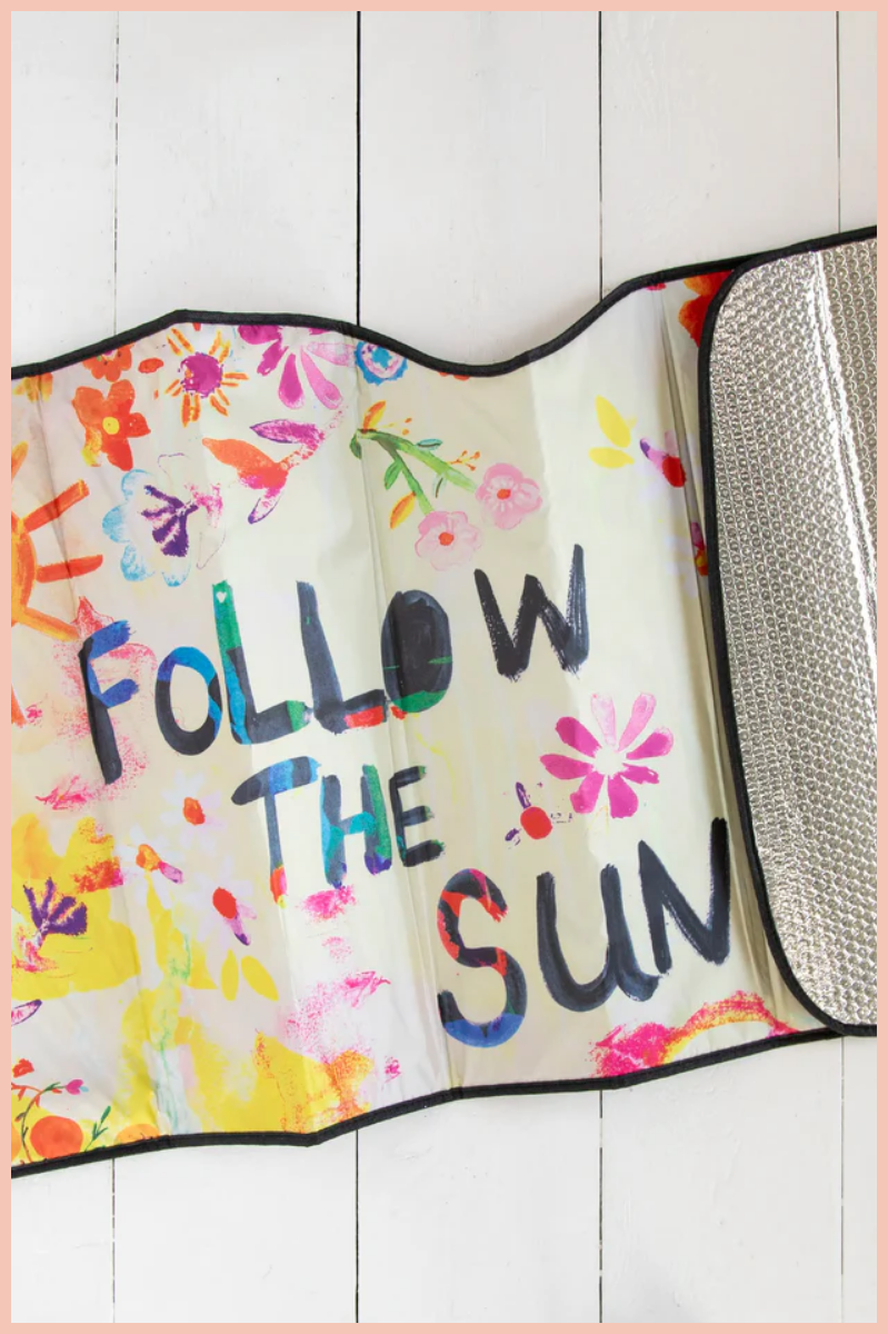 Life Is A Canvas Car Sunshade | Natural Life