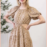 Side Cut Out Midi Dress