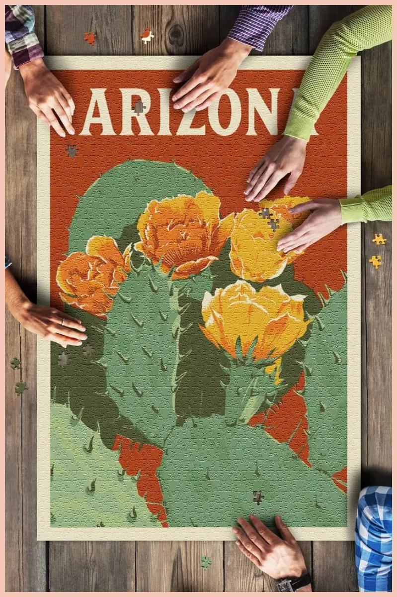 1000 Piece Puzzle | Arizona Prickly Pear Cactus